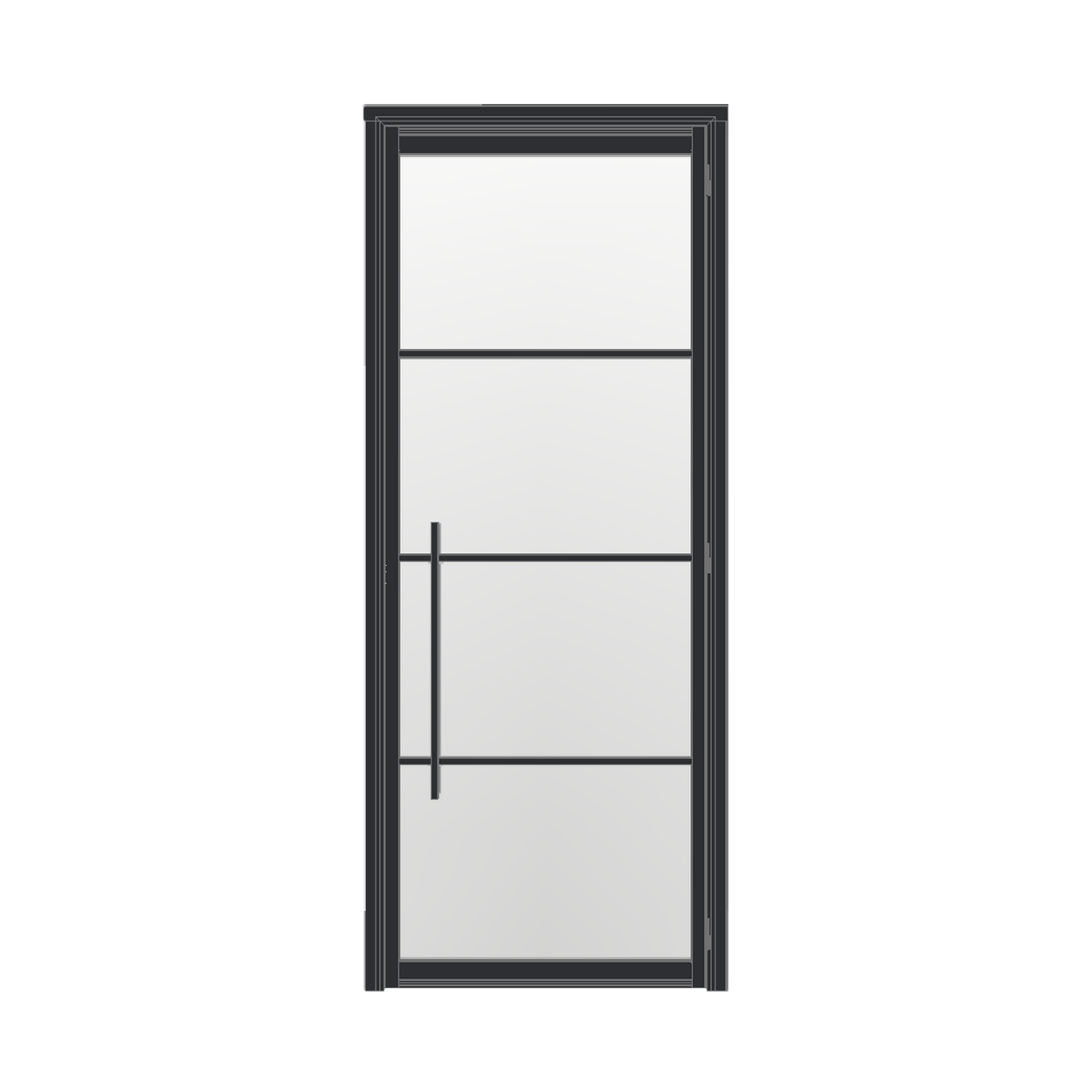 Skantrae SlimSeries Alu - Metalen Deur Zwart met Kozijn